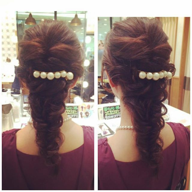 パールバレッタで作る大人フェミニンヘアアレンジ